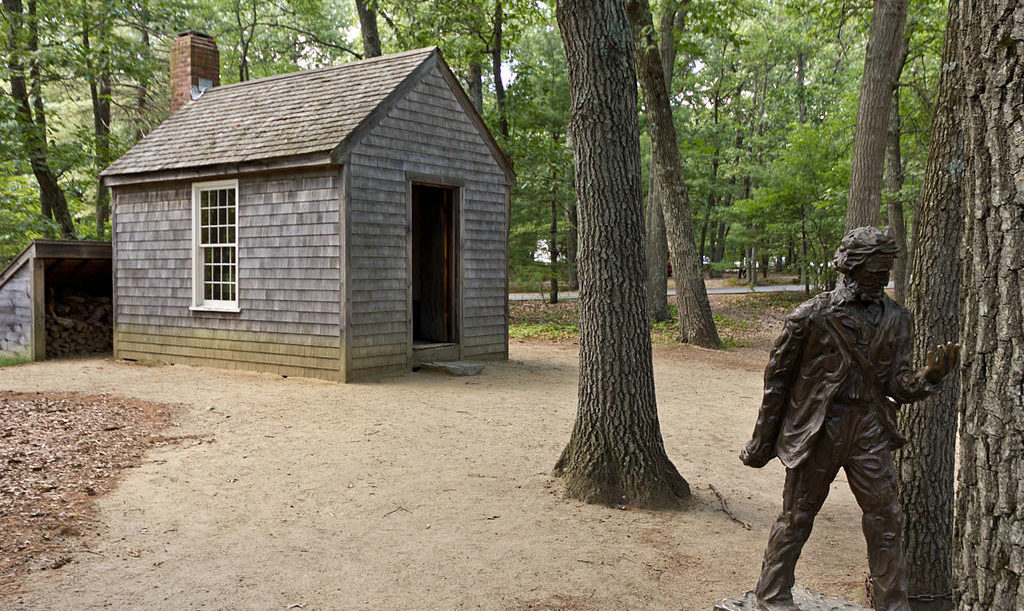 Replica of Thoreau's cabin near Walden Pond.